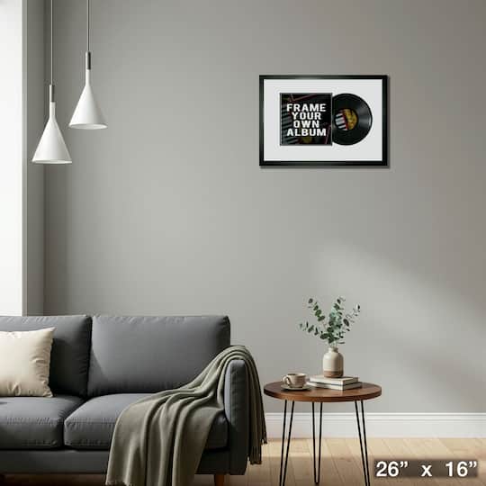 Vinyl Album Frame with White Background